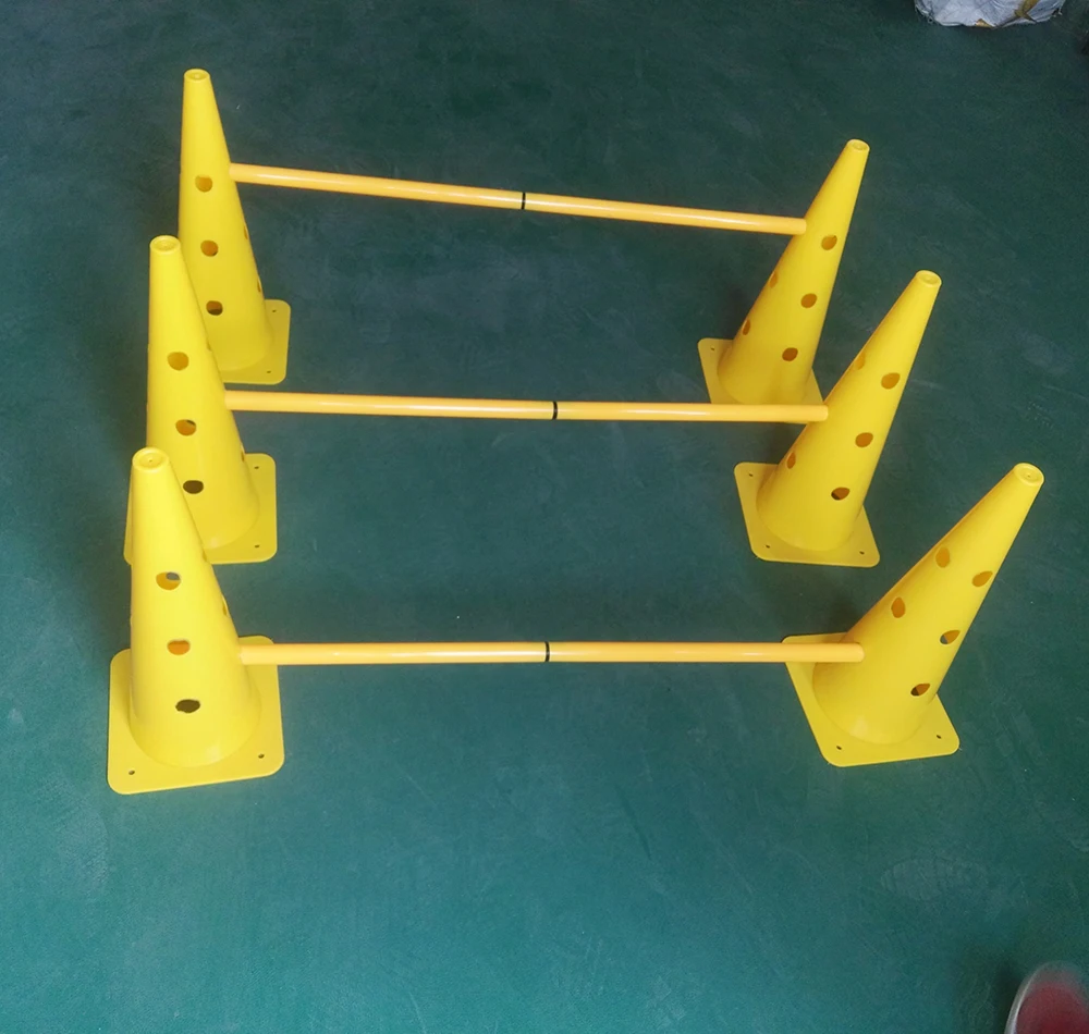 Soccer Training Cones, Football Cones with Agility Pole Kit (6 Cone 6 Poles)