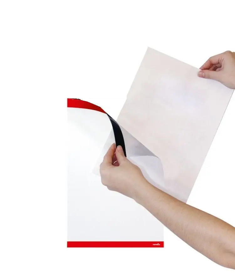 Restickable Residue Free Self Adhesive PVC Pocket Sheet For A4 A5 On Any Smooth Surface
