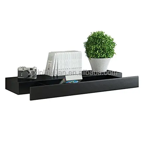 Modern MDF wall Floating shelf with drawer white