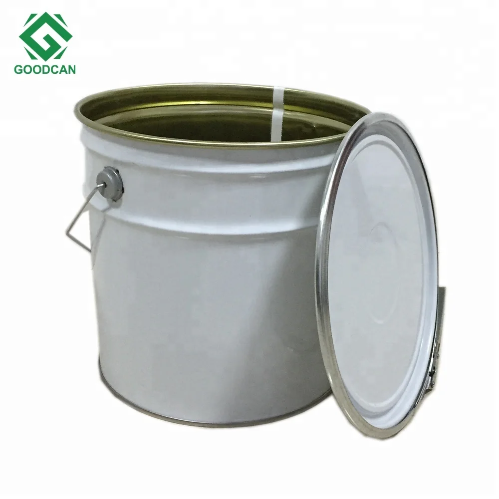 Wholesale custom 12L and 15L metal tin chemical bucket paint bucket