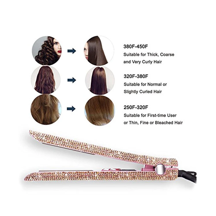 Hot Selling Hair Tool Bling Flat Iron Crystal Hair Straightener