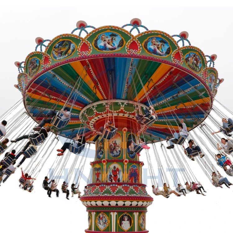 Luna park amusement equipment thrilling flying chair swing  funfair rides for sale