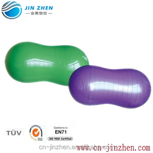 PVC purple Oval Gym Ball exercise ball peanut ball