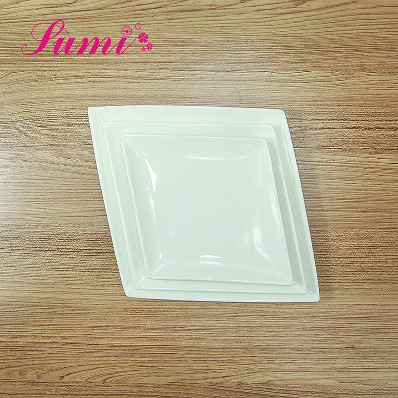 Home decor kitchen ware ceramic square plate korean cooker plate