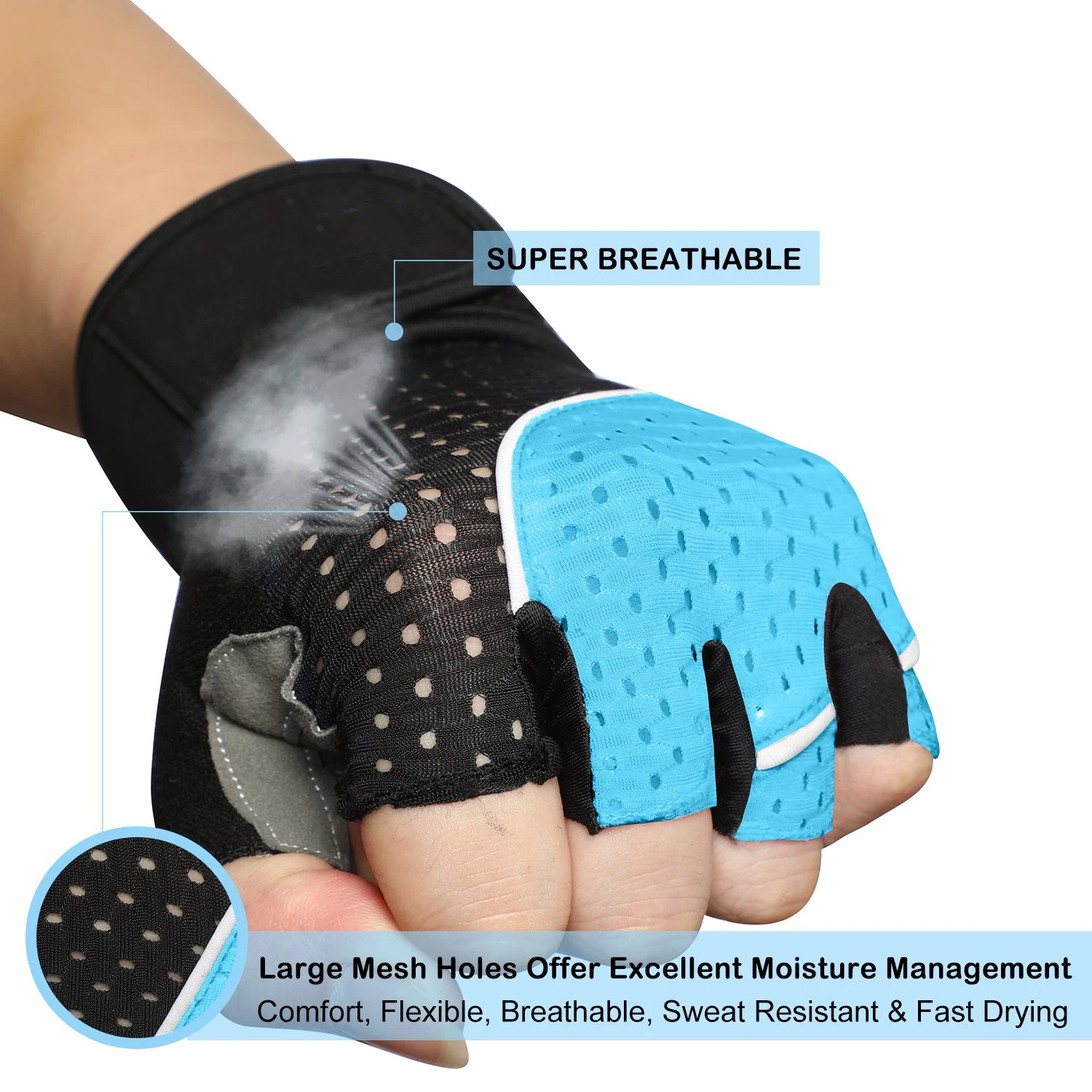 Custom Logo Microfiber Lady Workout Cross Training Gym Gloves Fitness Sports Workout Half Finger Weight Lifting Gloves