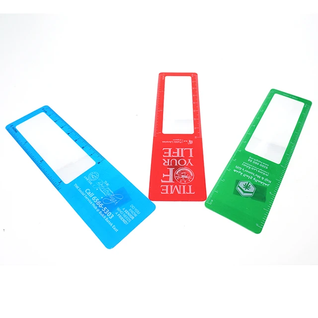 high quality magnifying bookmark,pvc bookmark flexible ruler
