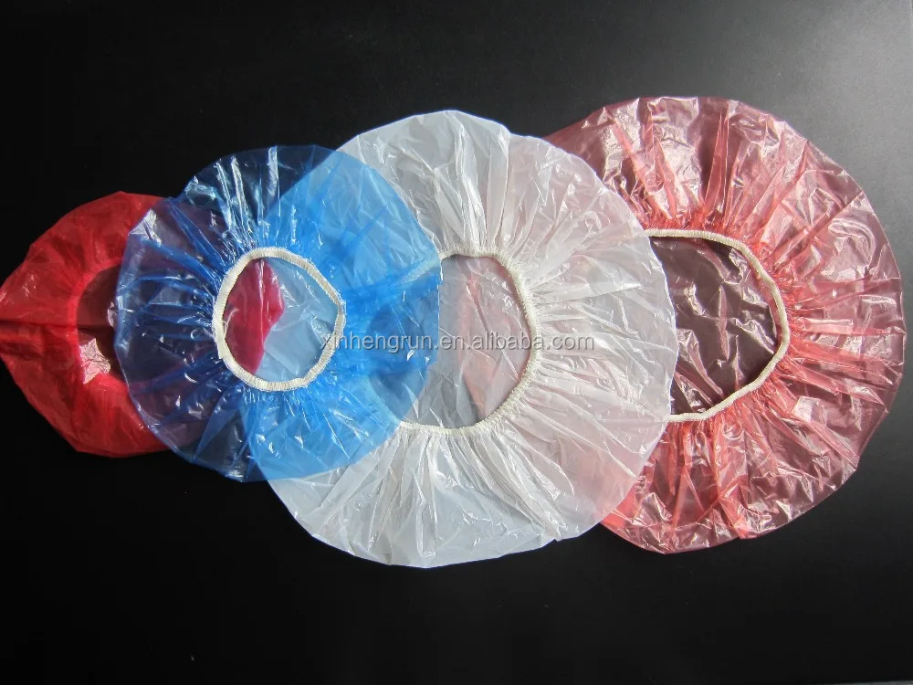 
Disposable PE plastic shower cap 