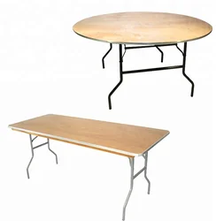 Popular Size Wood folding long  banquet buffet  table