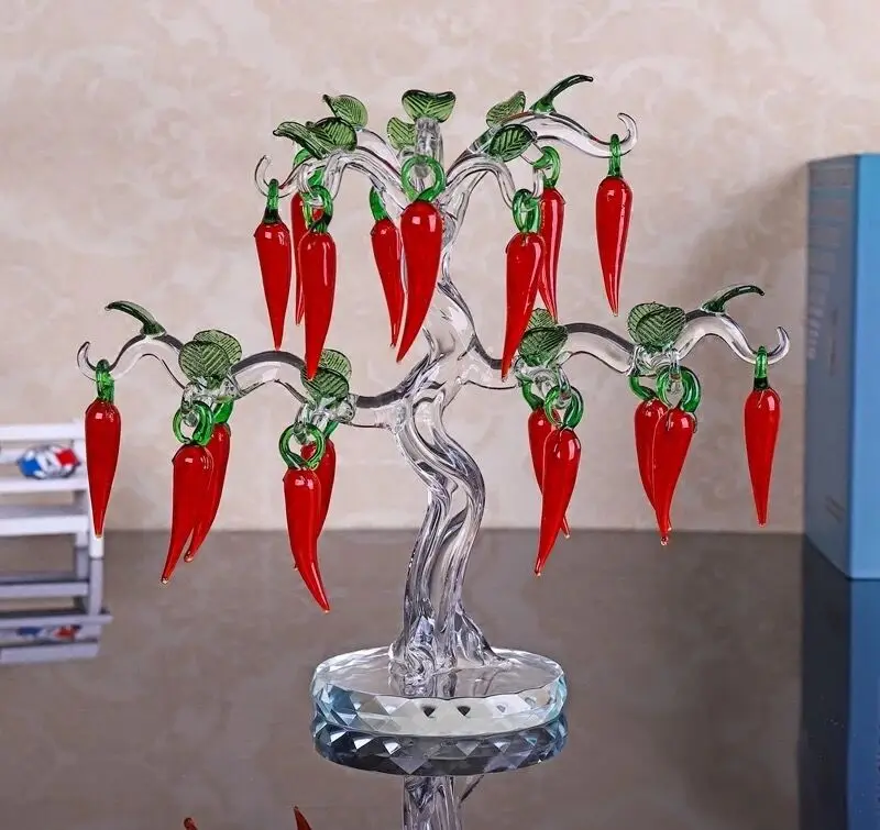 Best Price Artifical Gift Home Decoration Crystal Chili Pepper