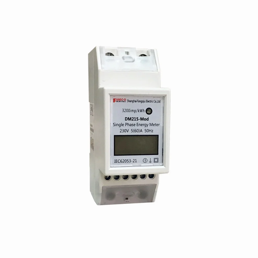 DM215 230V 60A import/export kwh meter single phase digital