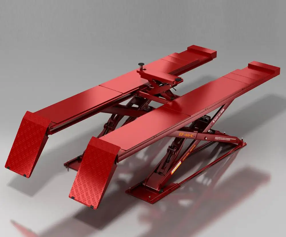 Ножничный подъемник для запуска автомобиля в полу с контроллером самодиагностики