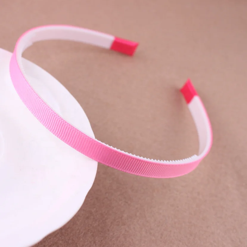 Wholesale multicolor DIY basic tooth antislip ribbon covered headbands 10mm width