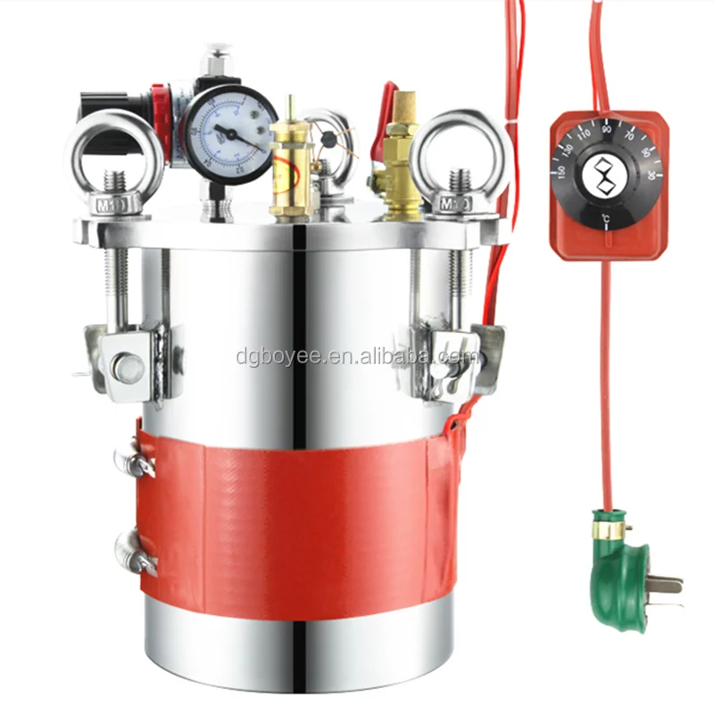 Silicone heating plate temperature control heating constant temperature control dispensing bucket stainless steel pressure tank
