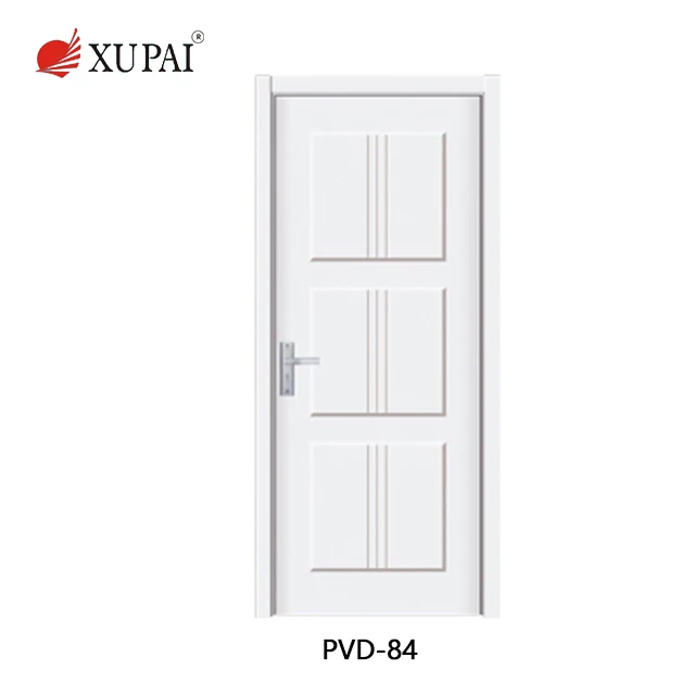 Wholesale price Pvc Door Sound & Fire Proof Material Infilling MDF Panel Fir wood Interior Door