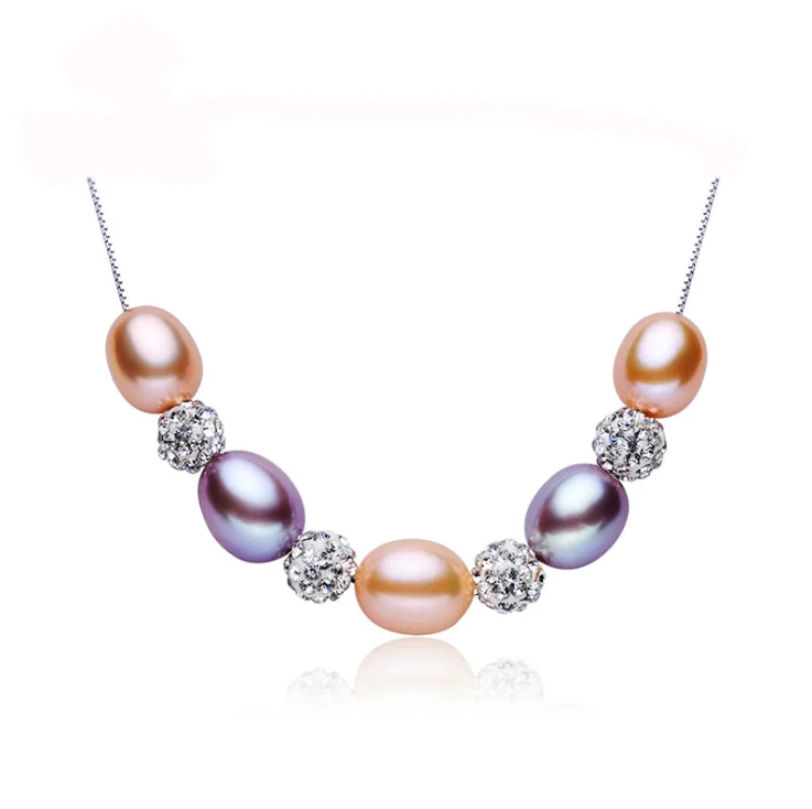 fashion mixed color natural fresh water cultured pearl jewelry genuine natural pearl pendant