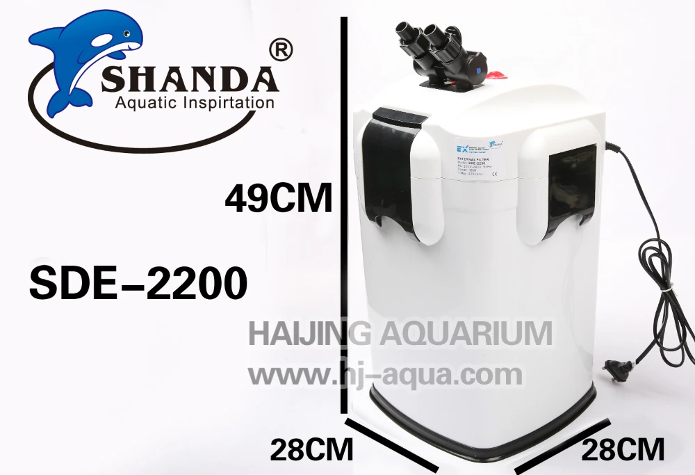 SHANDA aquarium External filter/canister SDE-2200UV 2200L/H UV Filter Bio Filter