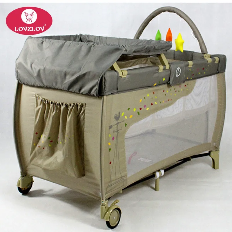 
Moveable and foldable infant playpen crib folding baby playpen with mosquito net 