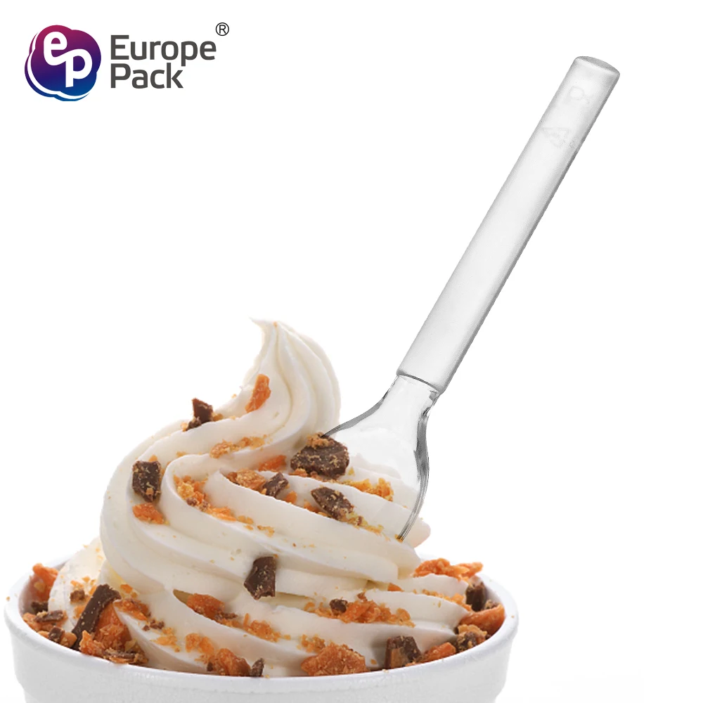 Набор многоразовых столовых приборов из твердого пластика, ложки для еды, посуда для продажи