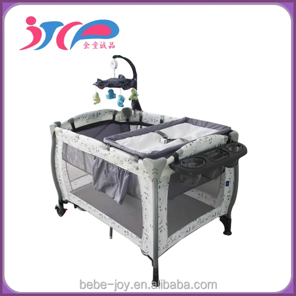 2015 Новая алюминиевая детская складная кроватка, портативная дорожная детская кроватка, детский манеж с сертификатом En