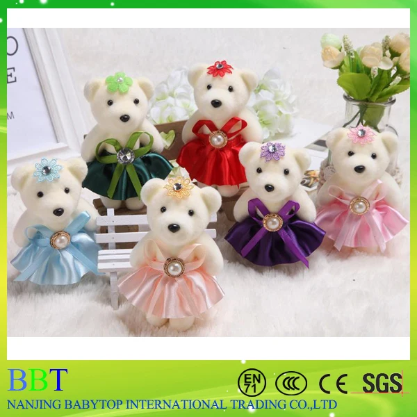 Bag PP Cotton Kid Toys Plush Doll Mini Small Teddy Bear Flower Bouquets Bear For Wedding For Gift