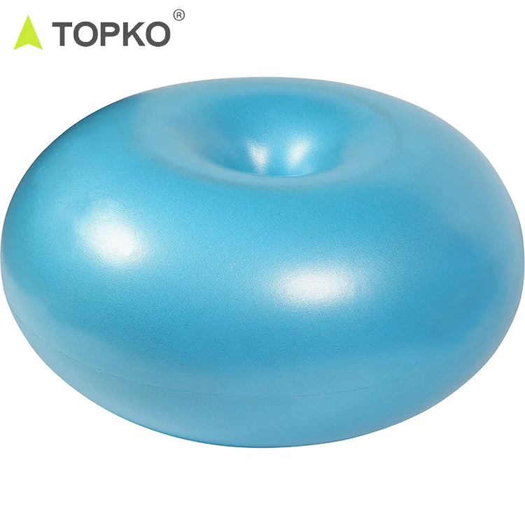 TOPKO Brand new 2019 top selling premium quality low price inflatable anti burst PVC donuts yoga gym ball