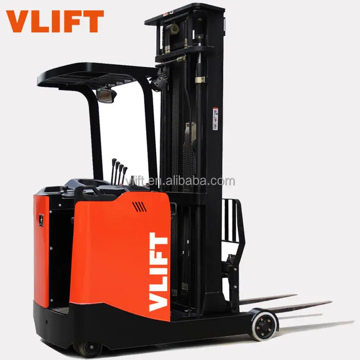 1.5 ton electric reach truck forklift for narrow aisle crossways