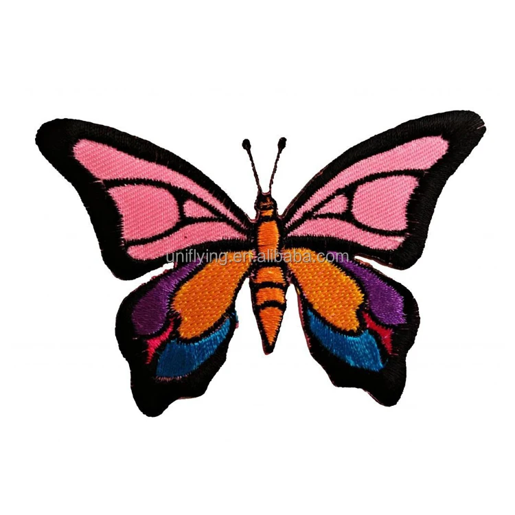Beautiful butterfly iron on embroidered patch aplique badges
