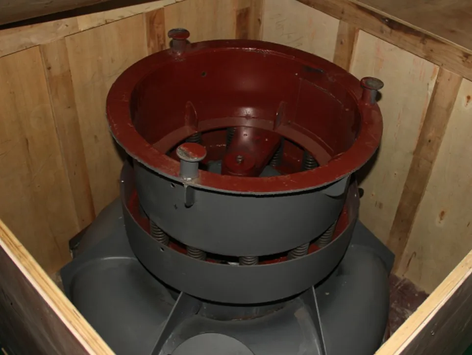 Automatic vibratory polishing drum with straight mouth  and  automatic separation Sieve