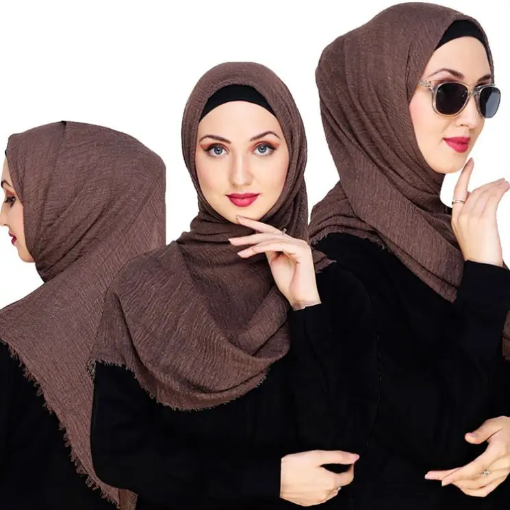 Newest Ladies Plain Printing Chiffon Monochrome Fancy Hijab Scarf Fancy Ladies Hijab Scarf