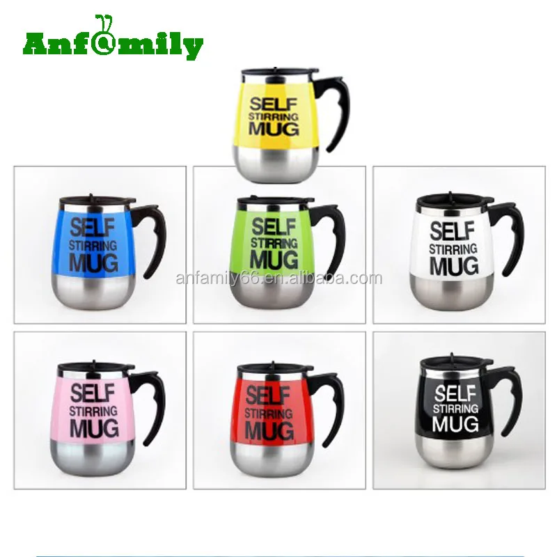 Automatic Plain Mixing Stainless Steel coffee Tea cup Self Stirring Mug