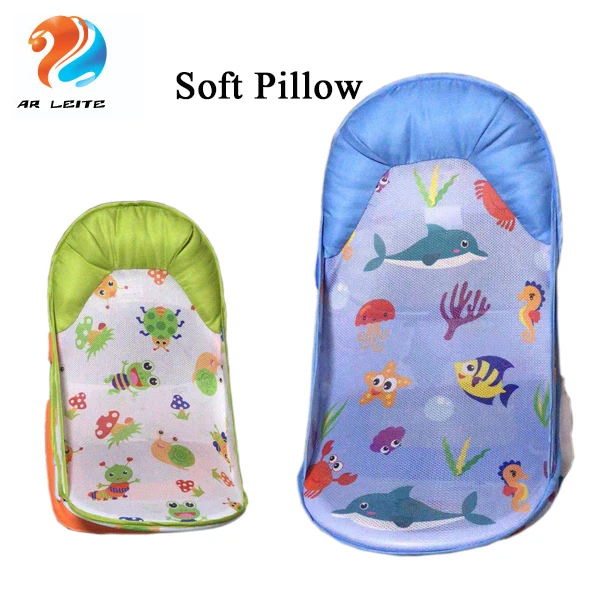 Newborn Infant Baby Sink Bath Tub Bather Seat Seats Safety Bathing Support with Pillow