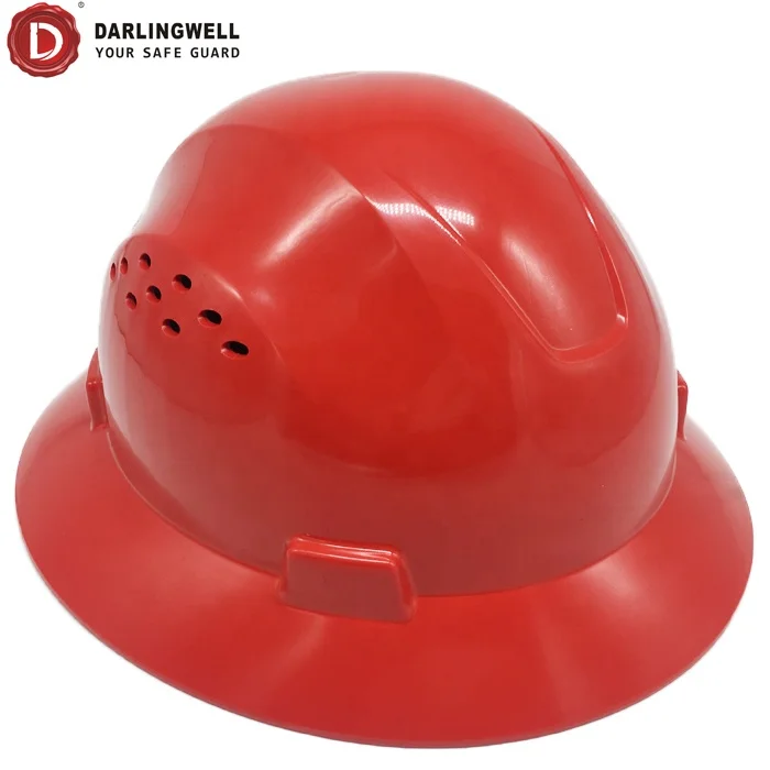 
Wholesale Darlingwell Hot selling full brim safety helmet ansi Full Brim Hard Hat with Fas-trac Suspension 