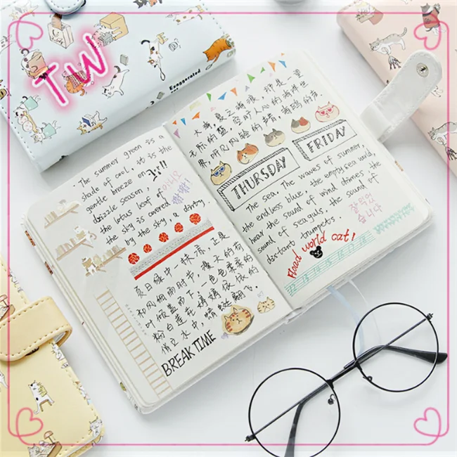 Школьный подарочный бумажный блокнот в Корейском стиле с магнитной пряжкой офисный 016