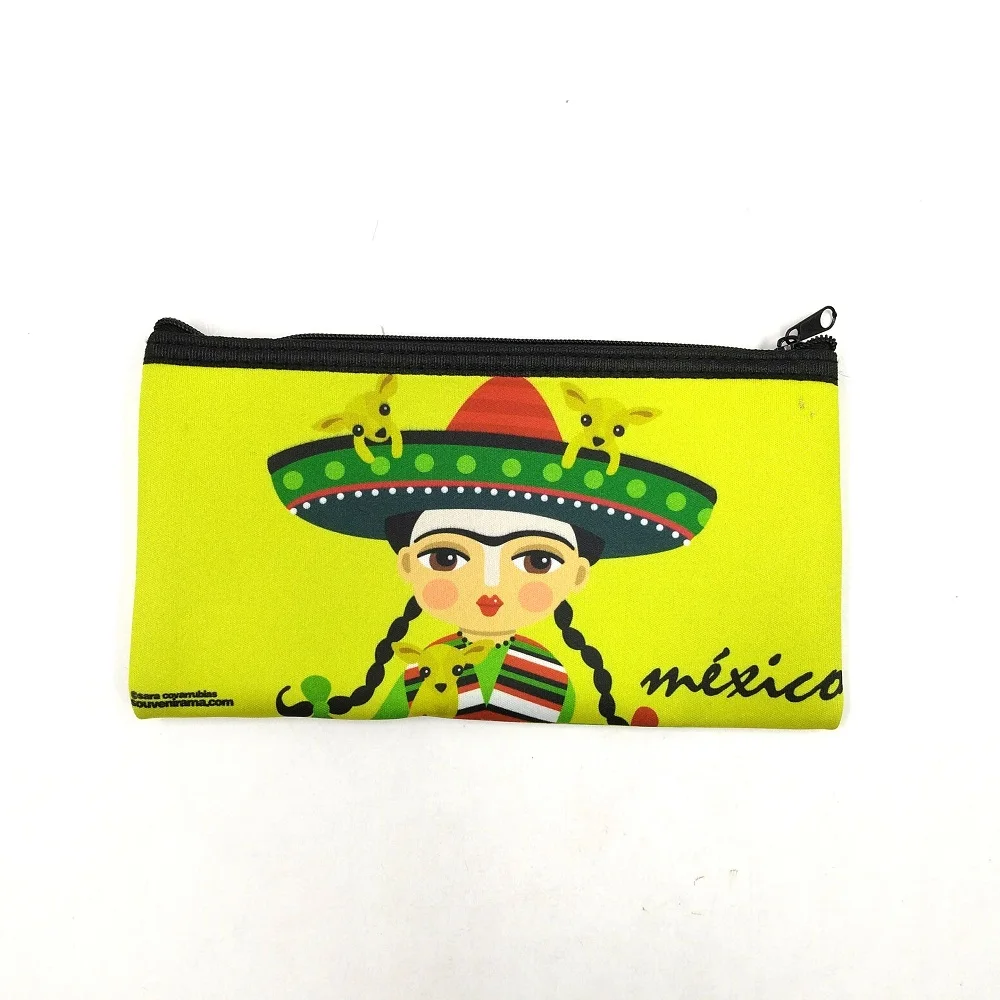 Custom Full Color Print Sublimation Neoprene Pencil Bag Pen Pouch Case