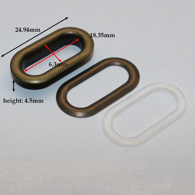 
 Металлические овальные Люверсы с никелевым покрытием под заказ с фиксирующим инструментом  
