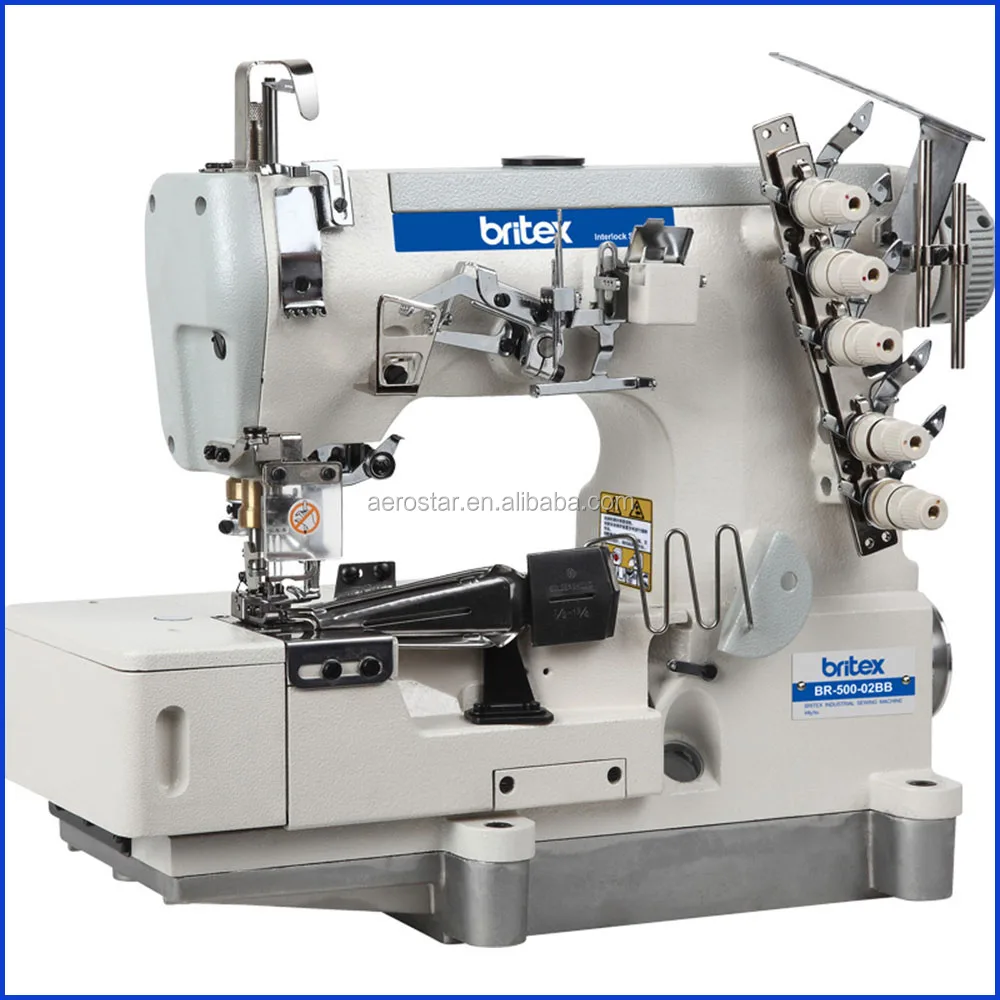 
500-02BB High Speed Flat Bed Interlock With Tape Binding Edge Rolling Domestic Industrial SewIing Machine Table Sewing Machine 