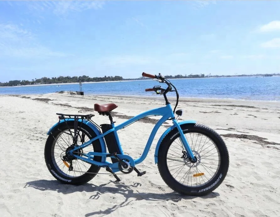 EN15194 Certificated Fat Tire Beach Snow Cruiser 351-500W 48V Electric Bike