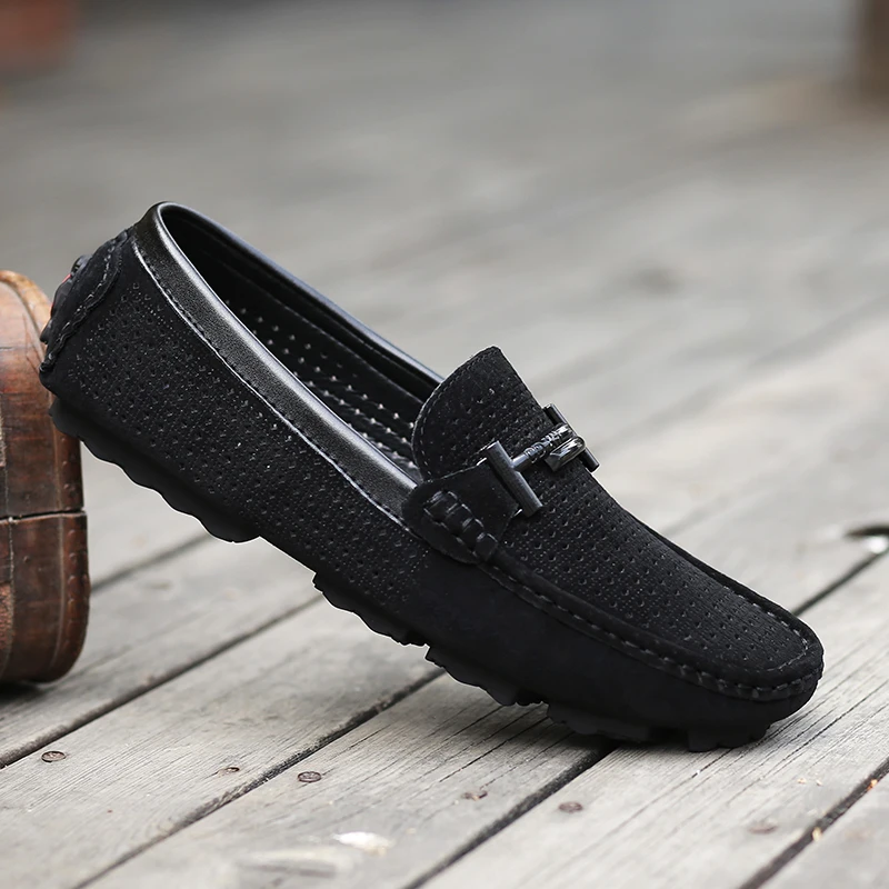 
OEM Fashion cow genuine leather men loafer shoes , summer moccasins 
