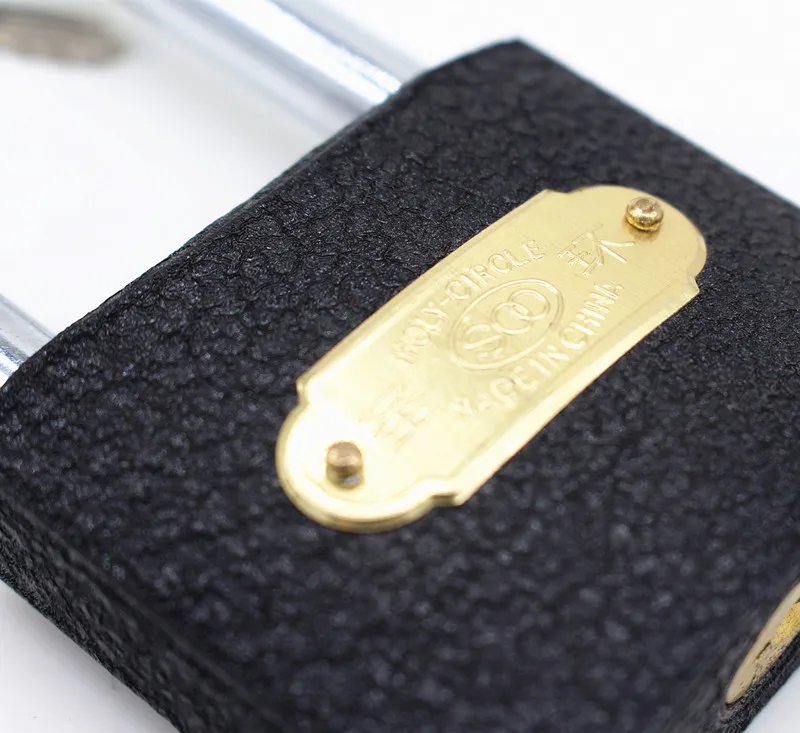 Best selling product heavy duty black/grey color padlock paint spray iron padlock Size 20-25-32-38-50-63-75mm