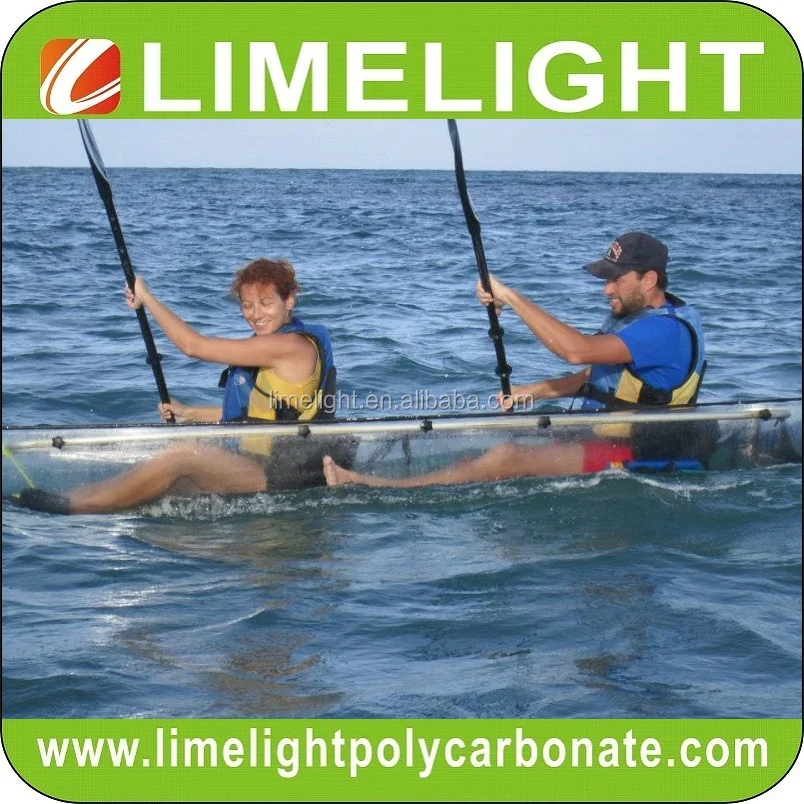 LIMELIGHT outrigger system clear kayak transparent canoe