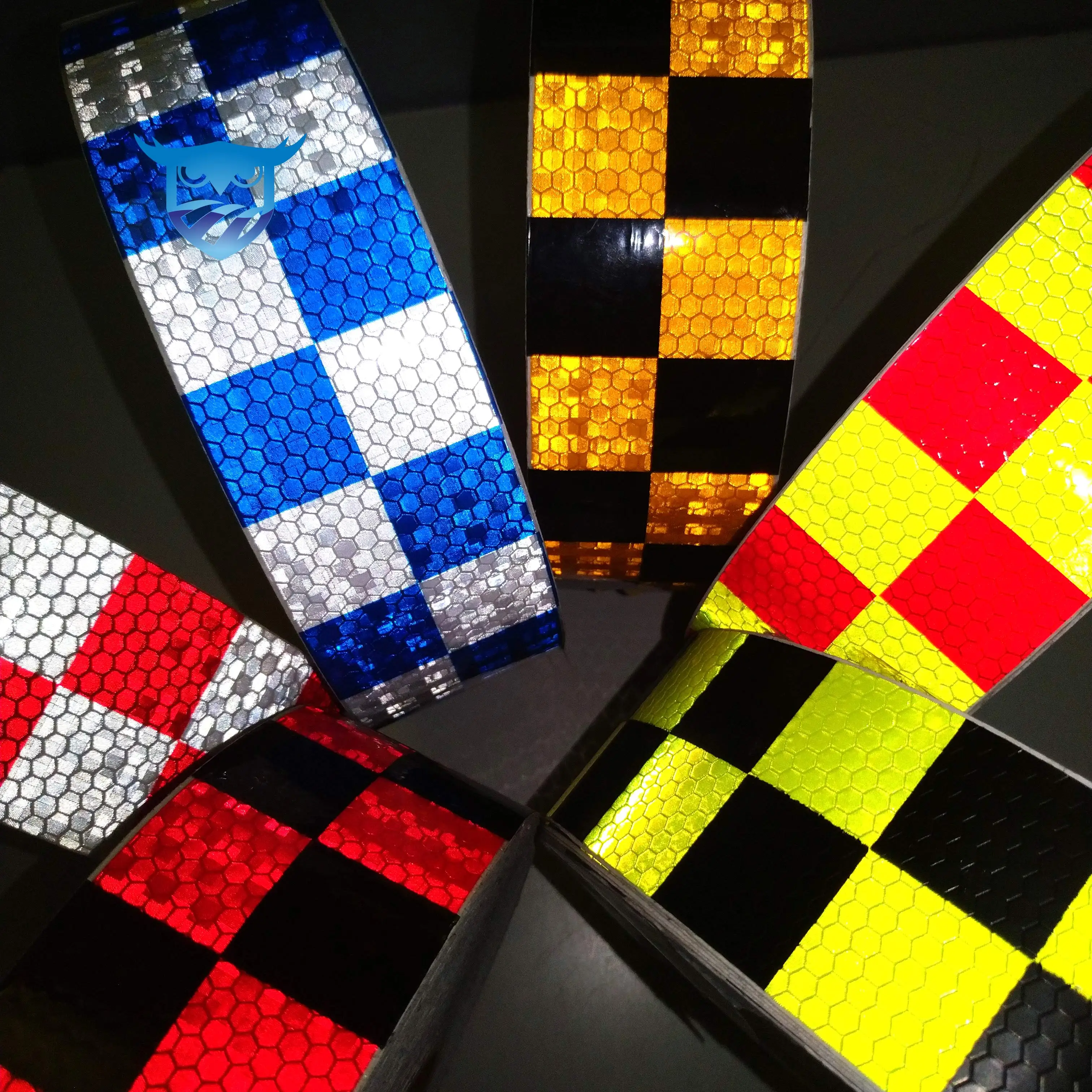 Customized red white yellow blue  arrow chevron reflective tape for vehicle