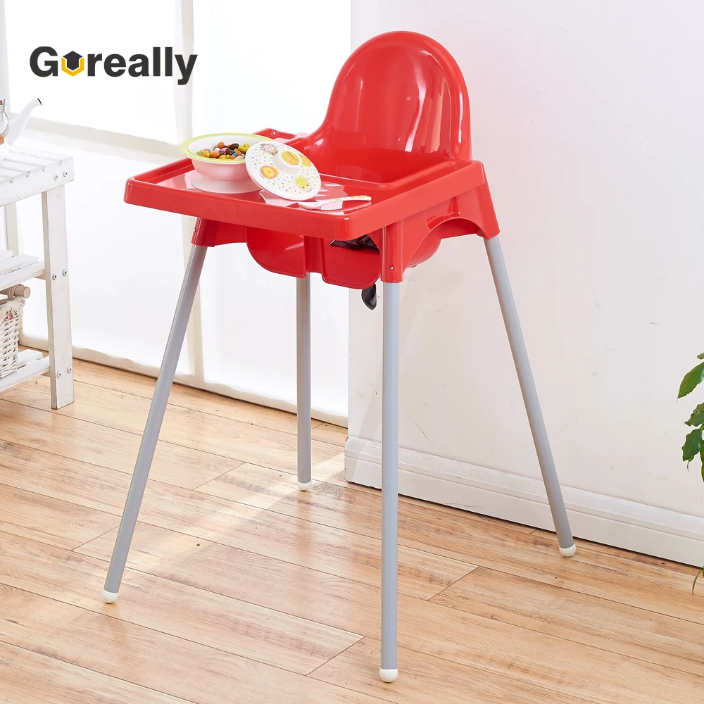 
Easy collapsible plastic high baby chair for restaurant feeding 
