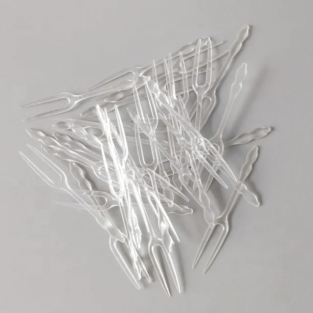 plastic disposable fork for fruits disposable mini  birthday cake forks  small plastic fork