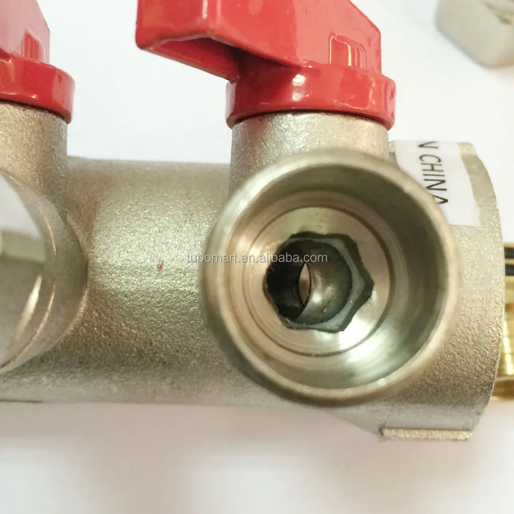 TUBOMART OEM factory manufacture plumbing brass distributor brass manifolds valves for pex pipe fittings hot water tool