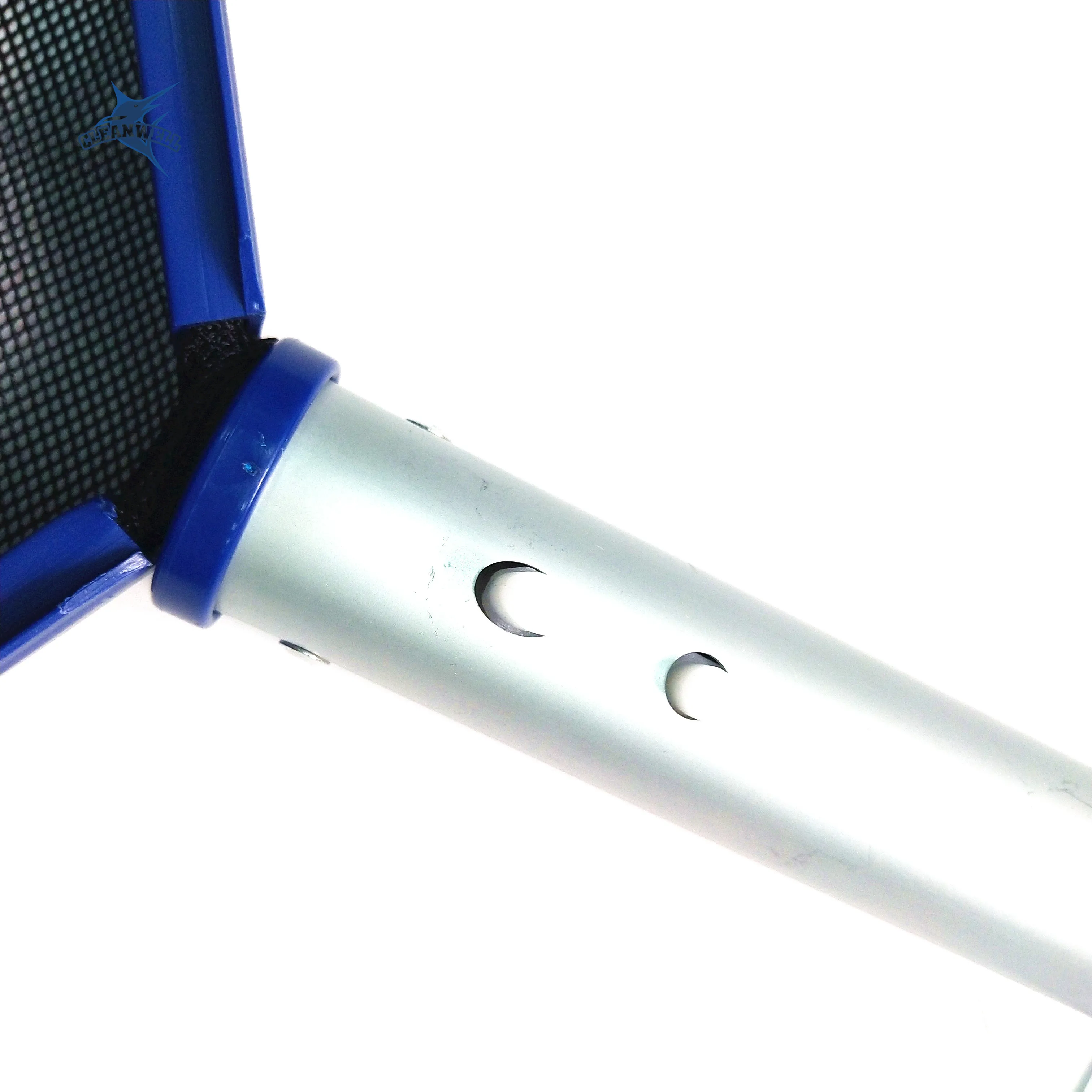 
Cleanwell fishtail EZ clip aluminum handle nylon fine mesh net swimming pool deep net leaf skimmer 