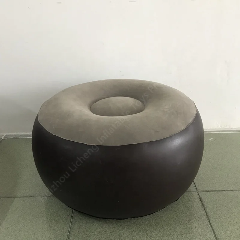 LC Inflatable Empire Chair Needlepoint Sofa Bed Ultra Lounge PVC Seat with Ottoman