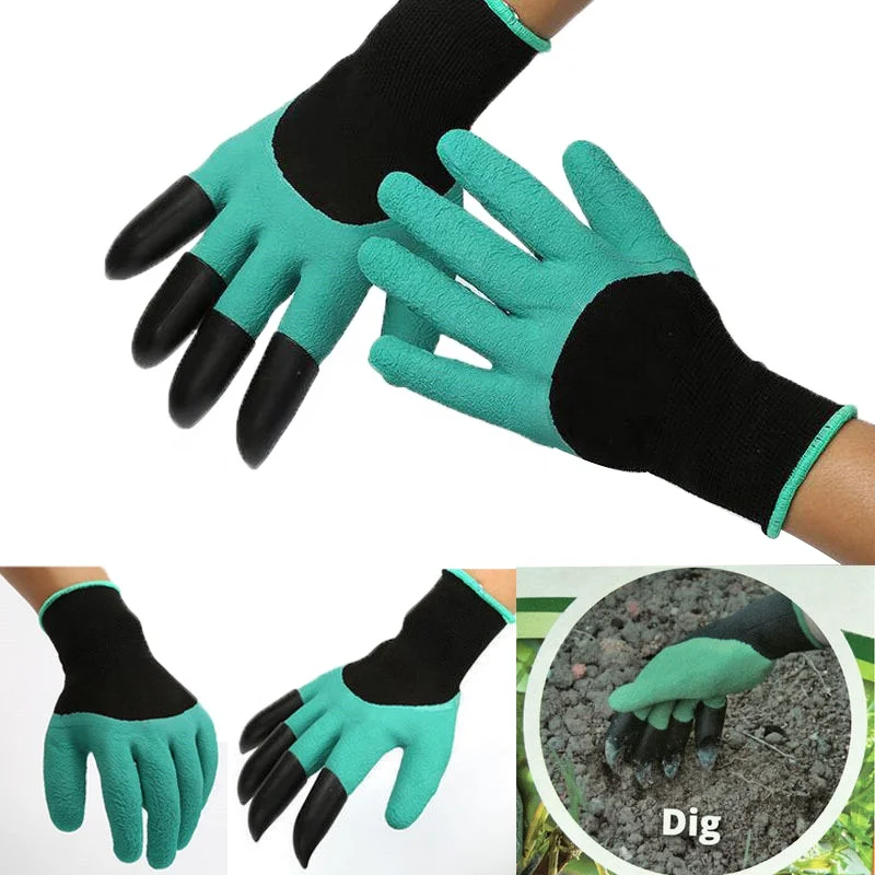 China High Quality Safety Hand Claws Gloves Waterproof Digging And Planting Garden Latex Gloves