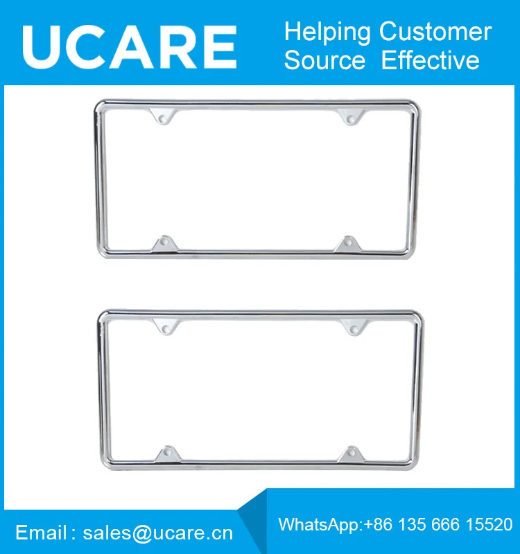 
Custom Stainless Steel Engraved Plastic Auto License Plate Frames 