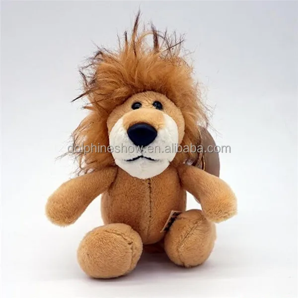 Wholesale Cheap Custom LOGO Min Keychain Charms Promotional Stuffed Animal Plush Lion Keychain