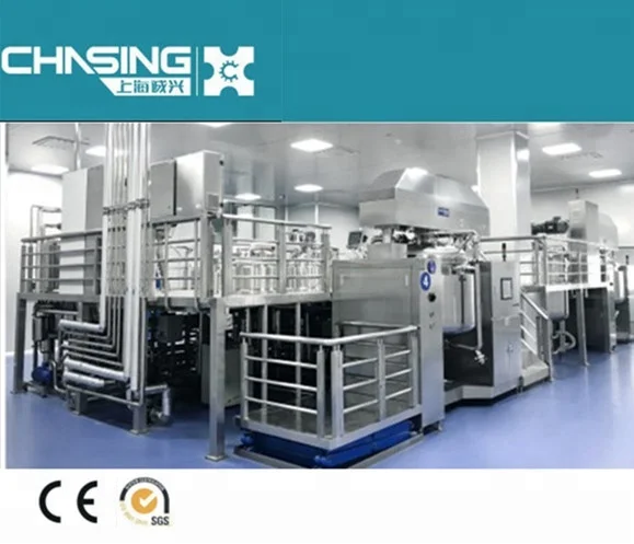 Vacuum Homogenizing Mixer Paint Making Machine With Hydraulic Lifting